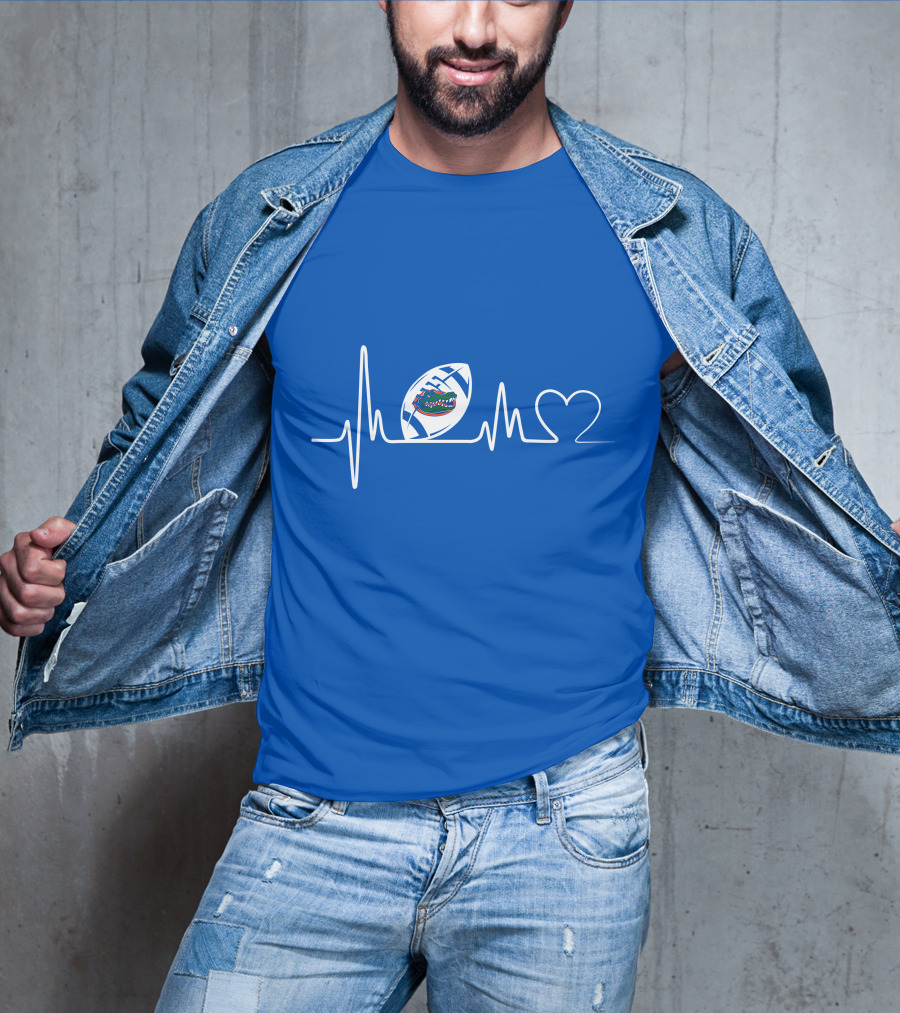 Heartbeat Football Florida Gators T-Shirt