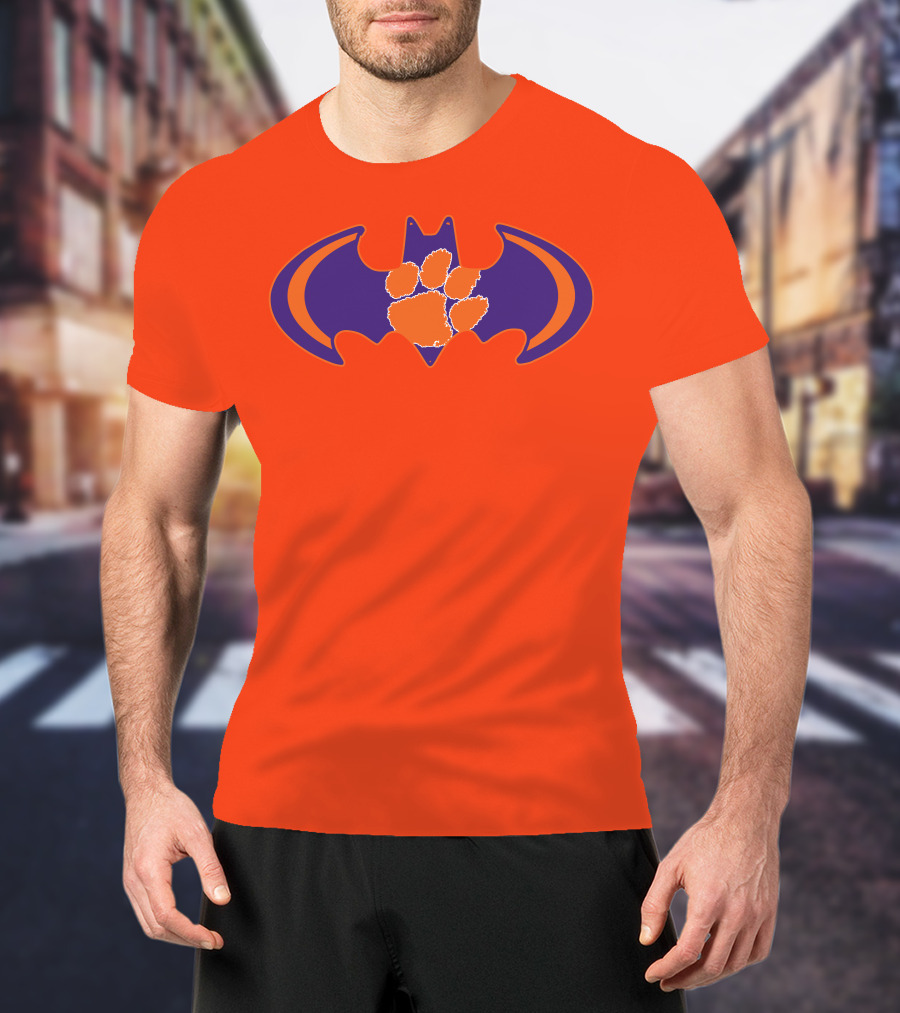 Clemson Tigers Paw Bat T-Shirt