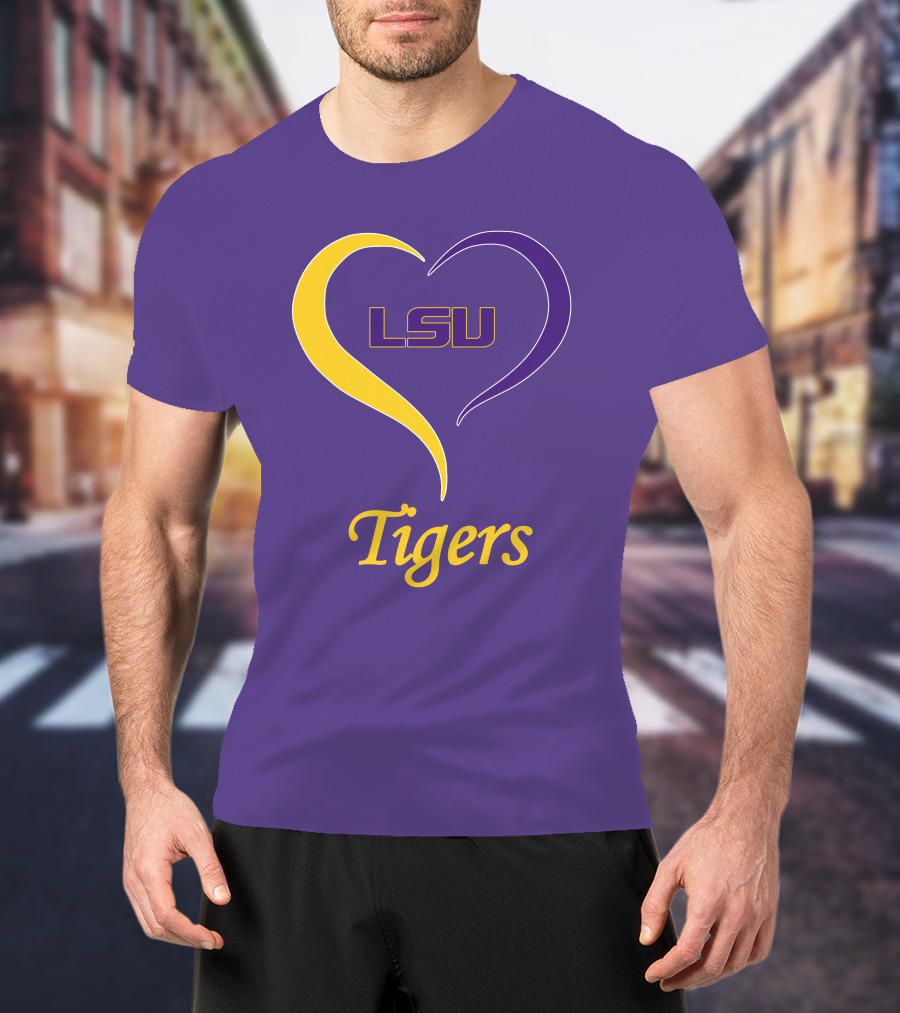 LSU Tigers Heart Symbol Pride T-Shirt