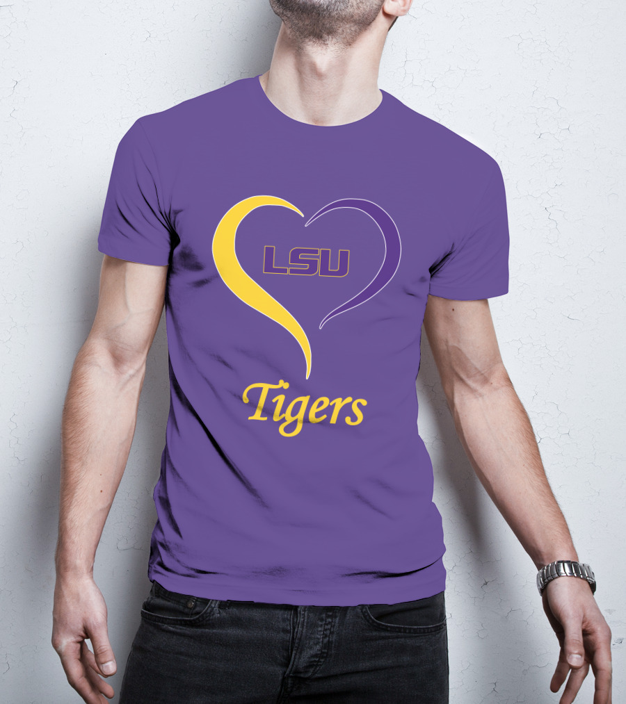 LSU Tigers Heart Symbol Pride T-Shirt