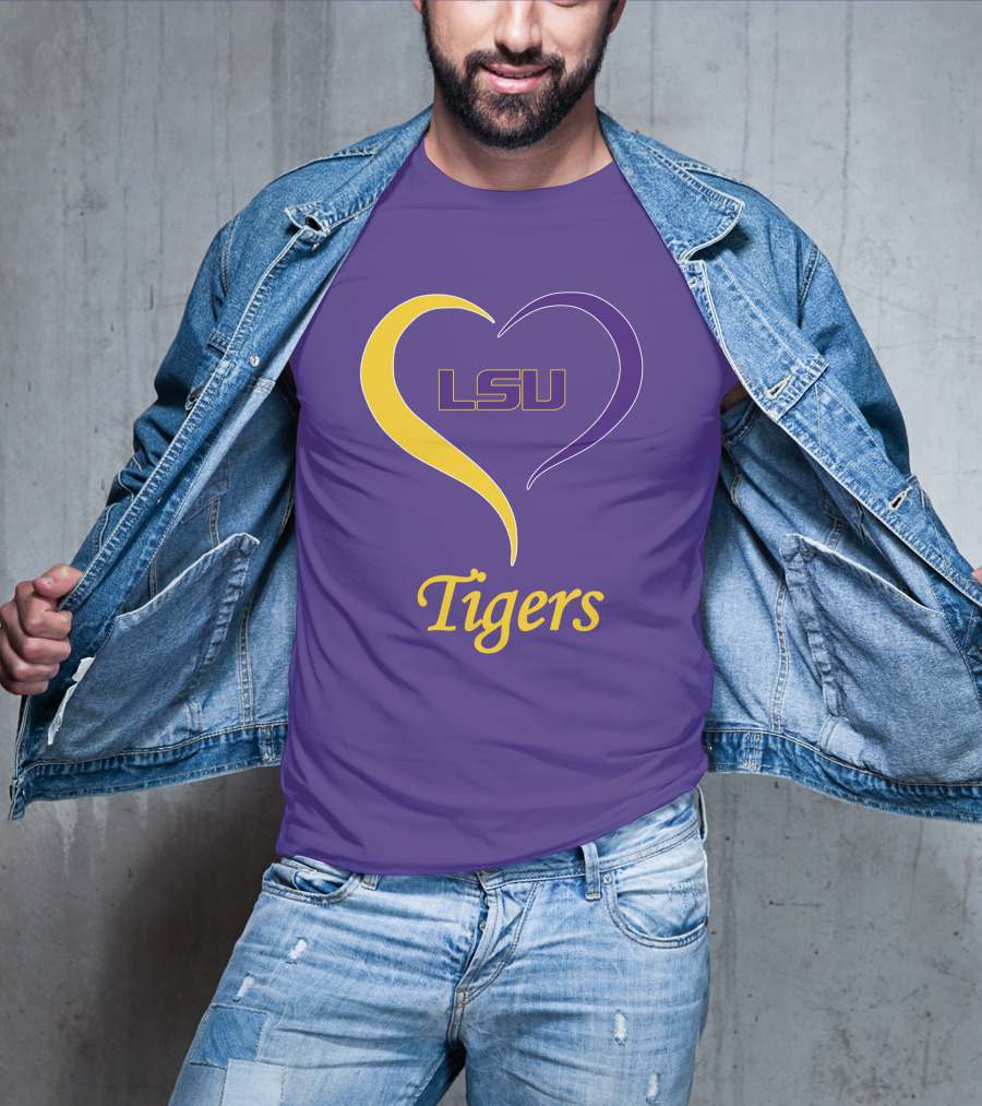 LSU Tigers Heart Symbol Pride T-Shirt