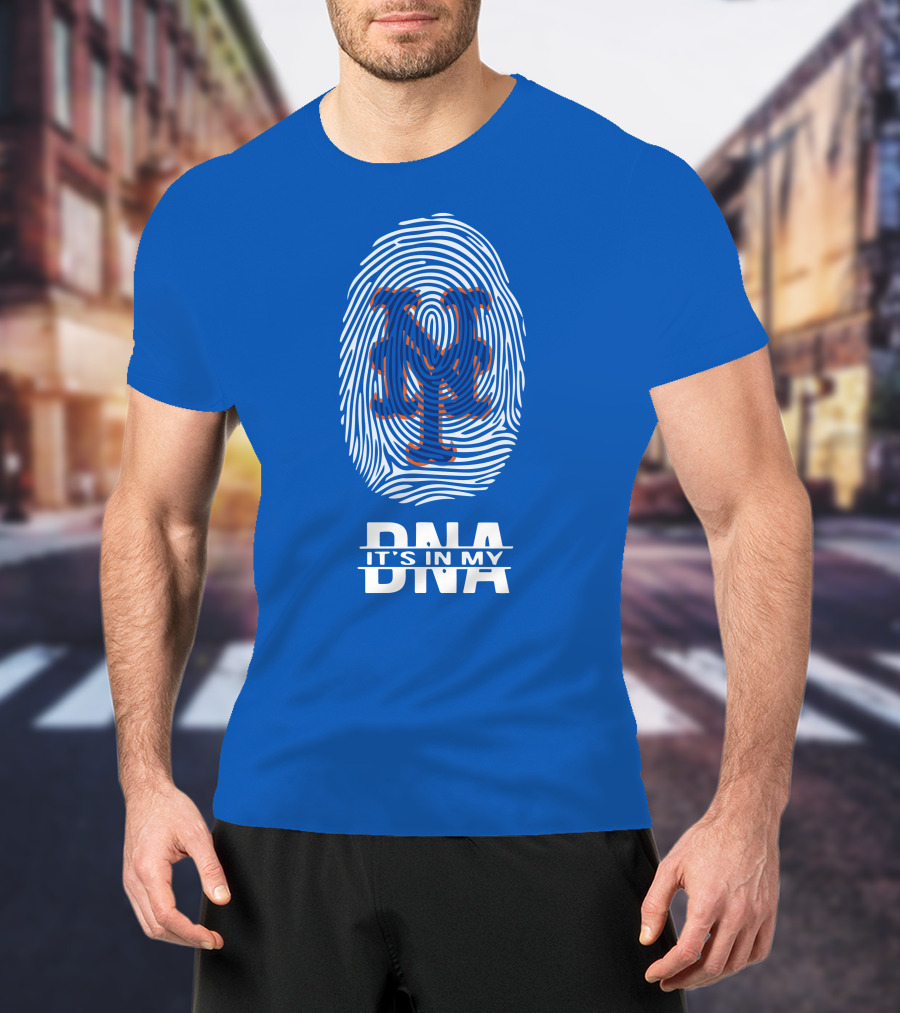 New York Mets Fingerprint Logo It's In My DNA T-Shirt