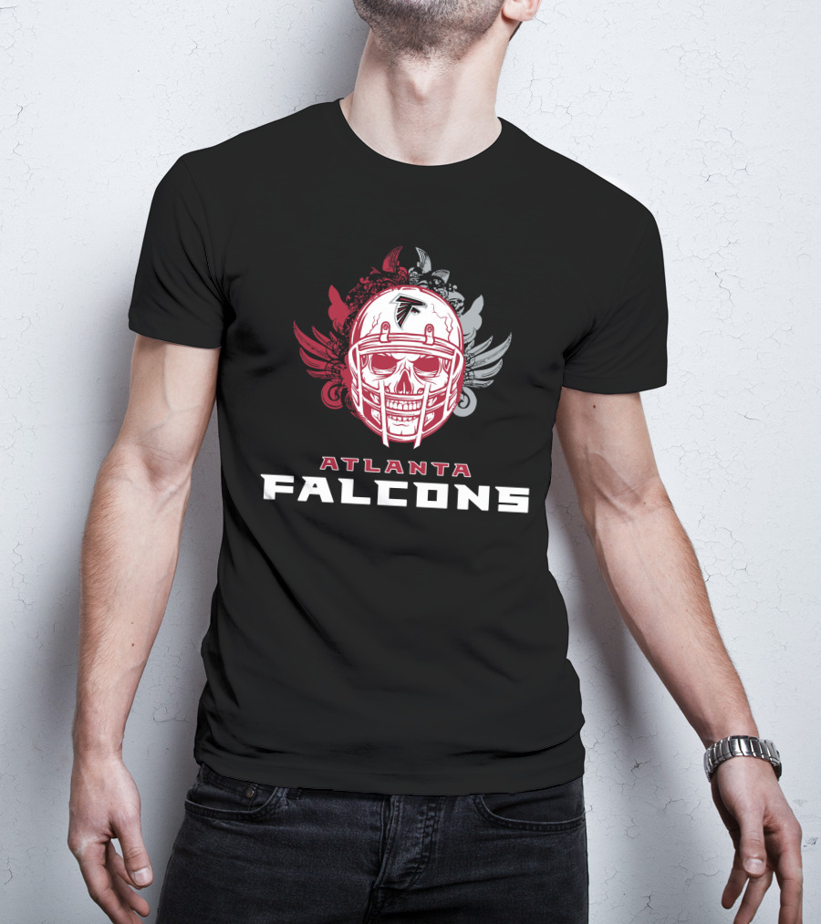 Atlanta Falcons Skull Helmet T-Shirt