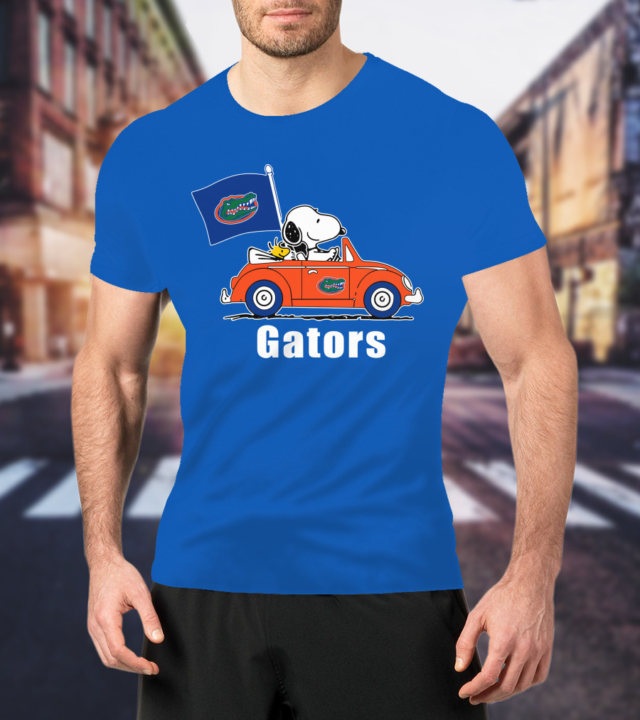 Florida Gators Snoopy Driving With Woodstock T-Shirt