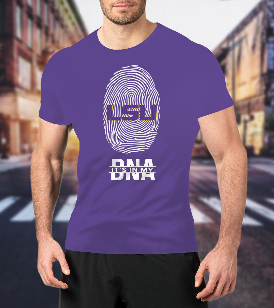 Lsu It's In My Dna Fingerprint Tiger Spirit T-Shirt
