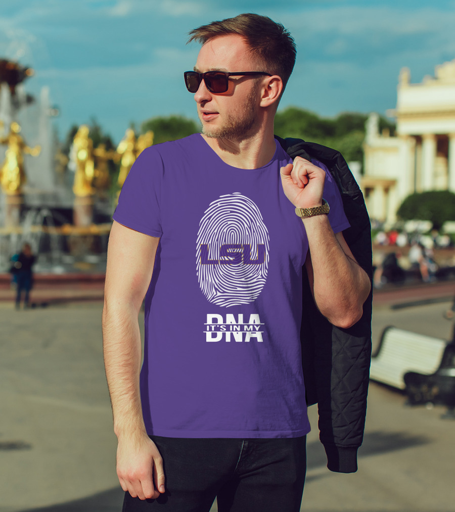 Lsu It's In My Dna Fingerprint Tiger Spirit T-Shirt