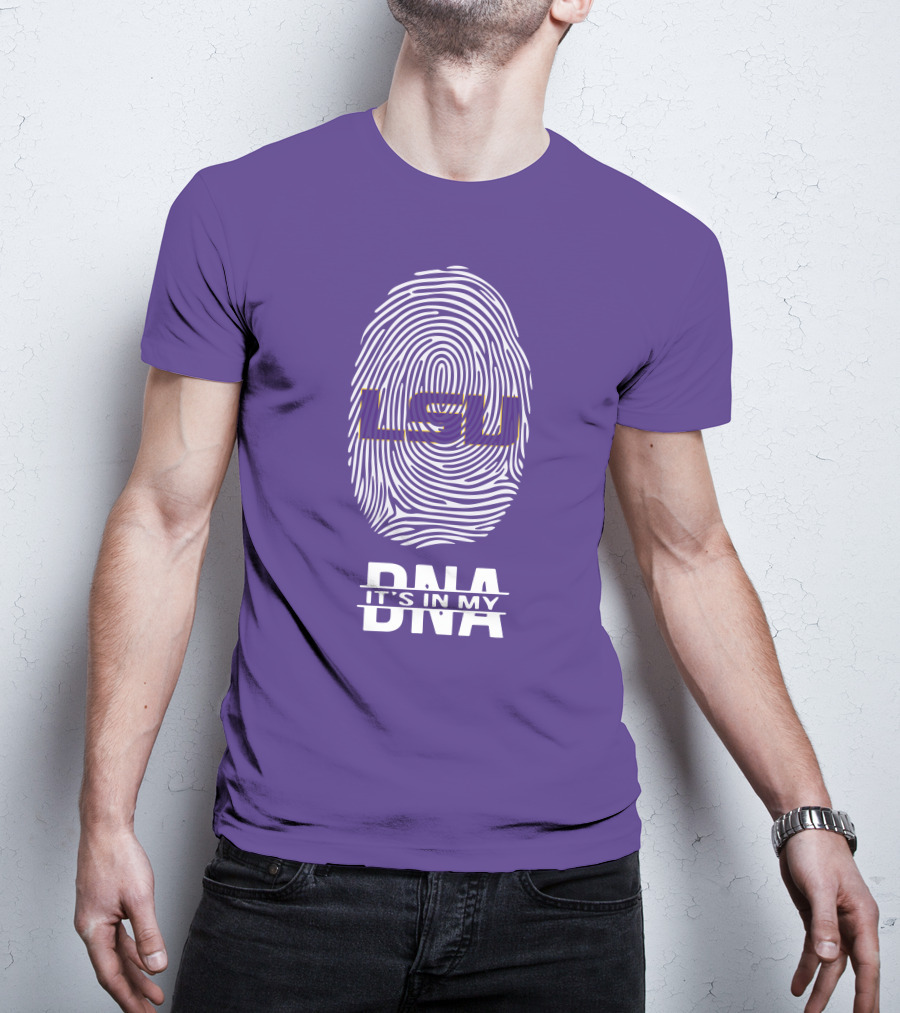 Lsu It's In My Dna Fingerprint Tiger Spirit T-Shirt