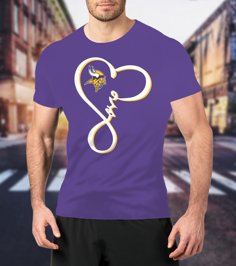 Love Minnesota Vikings Heart T-Shirt