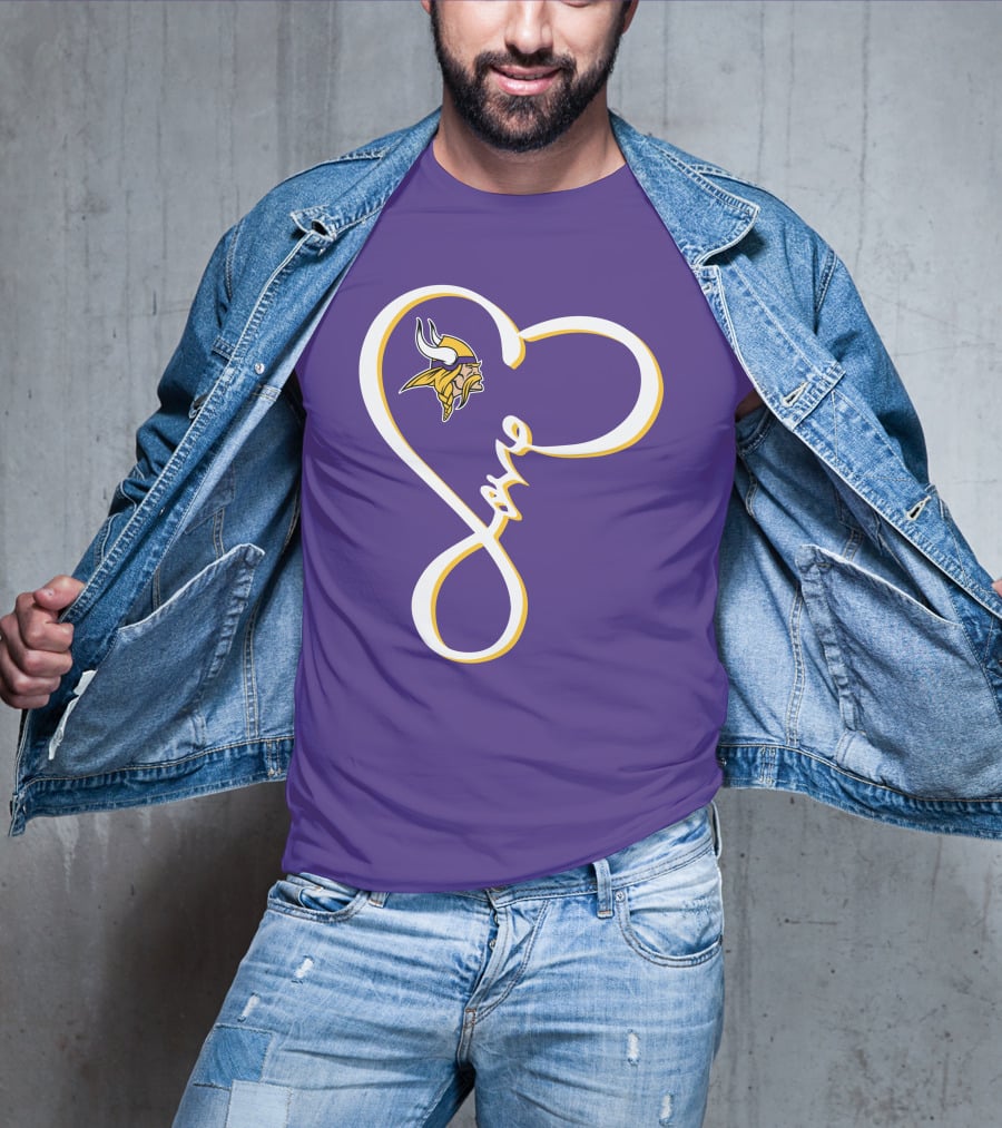 Love Minnesota Vikings Heart T-Shirt