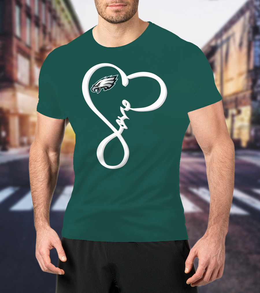 Philadelphia Eagles Love Heart T-Shirt