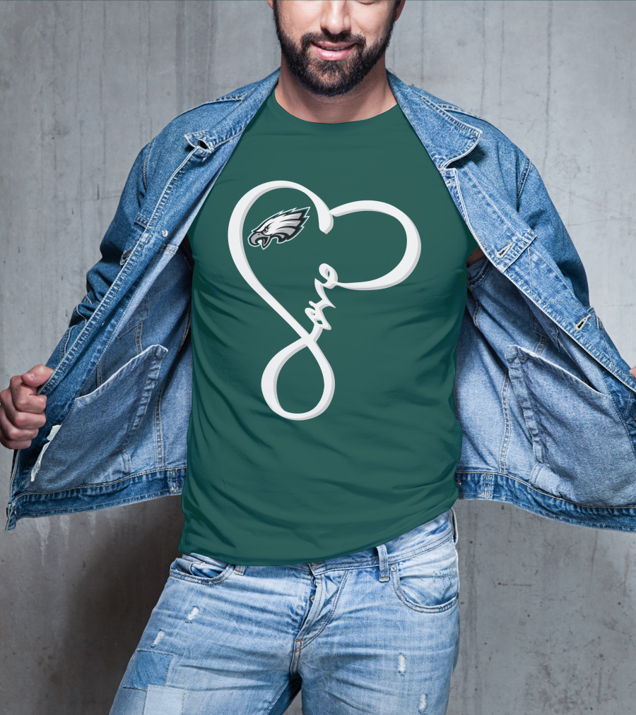 Philadelphia Eagles Love Heart T-Shirt