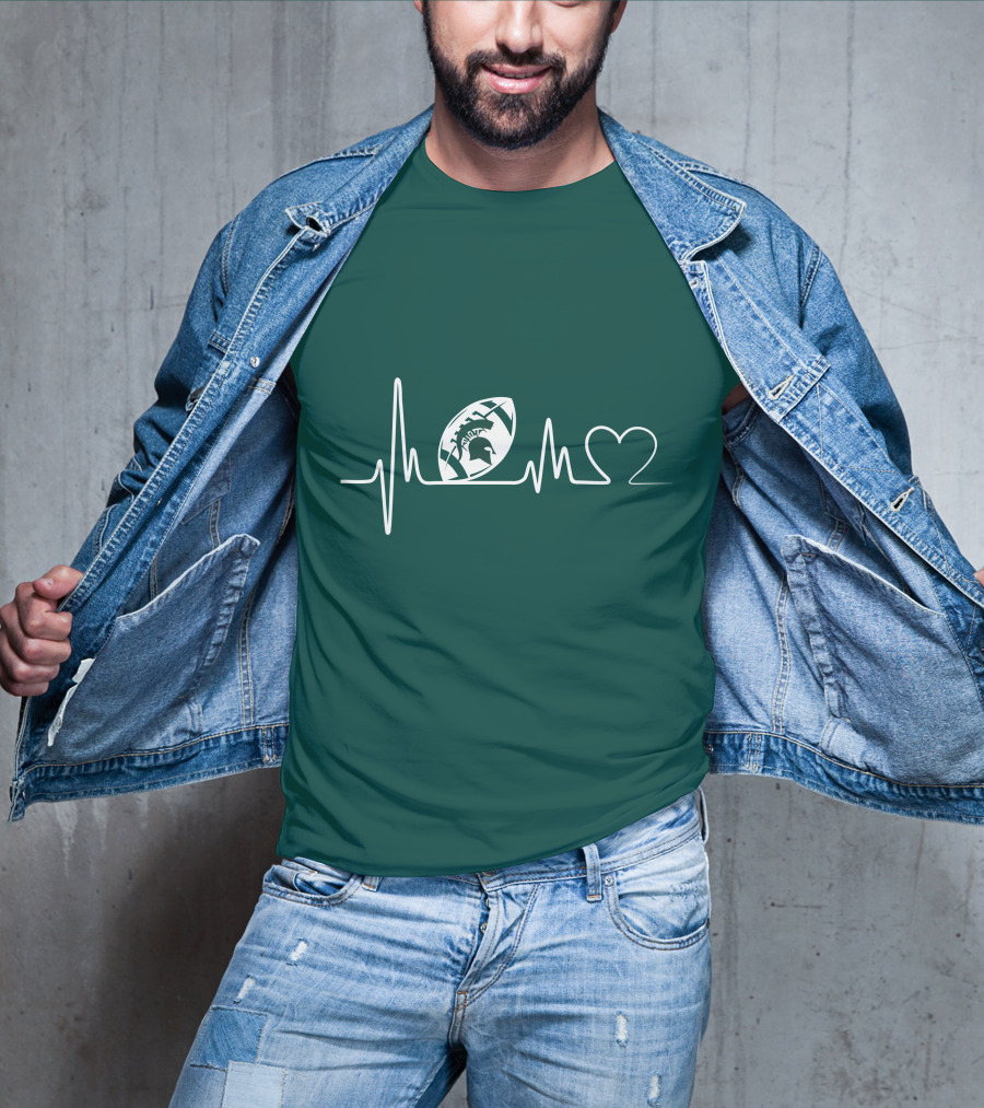Michigan State Spartans Football Heartbeat T-Shirt