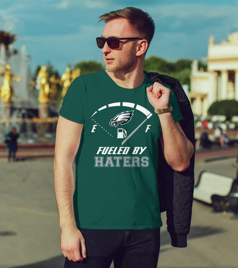 Philadelphia Eagles Fueled By Haters Fuel Gauge T-Shirt