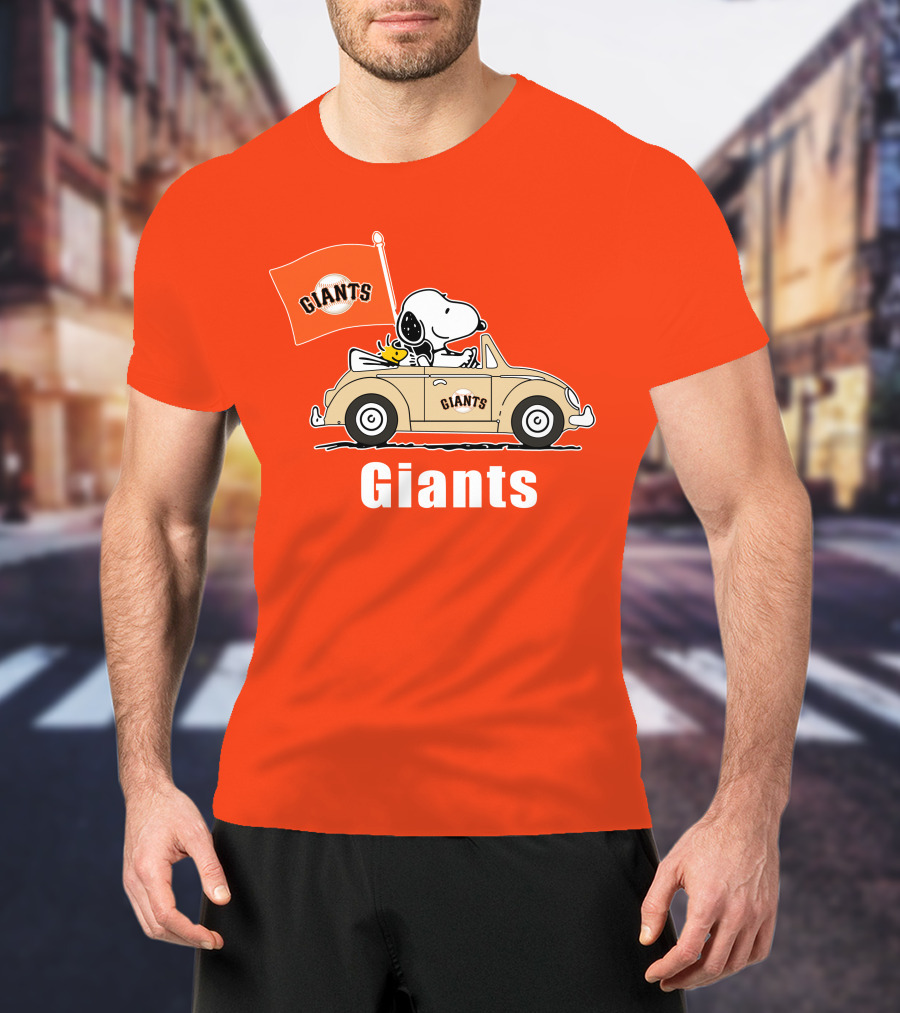 Giants Snoopy Car Adventure T-Shirt