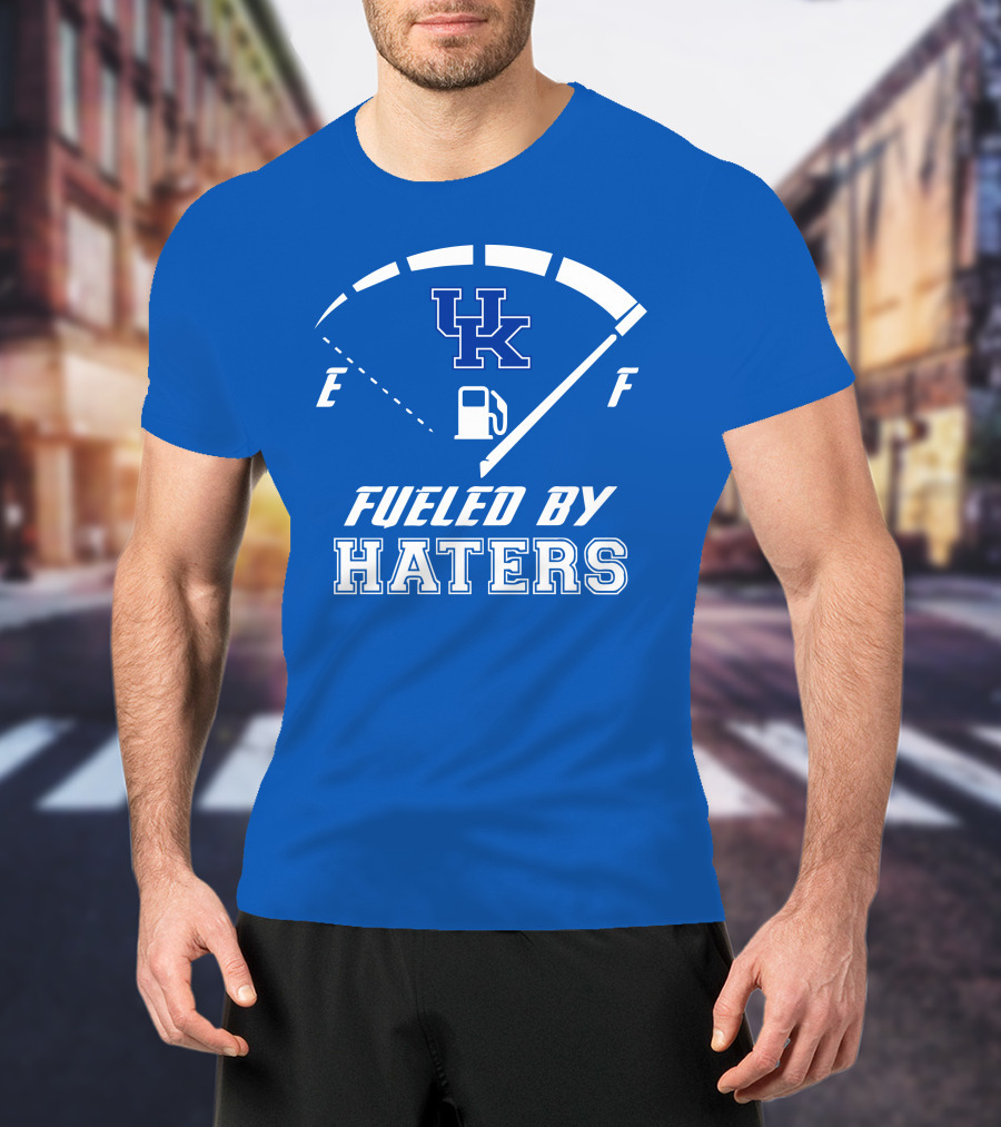 Kentucky Wildcats Fueled By Haters Gas Gauge UK T-Shirt