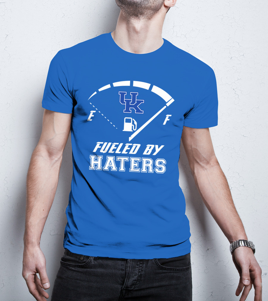 Kentucky Wildcats Fueled By Haters Gas Gauge UK T-Shirt