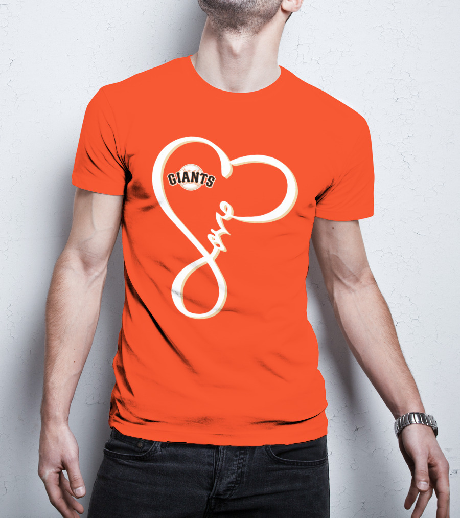 San Francisco Giants Love Heart Script T-Shirt