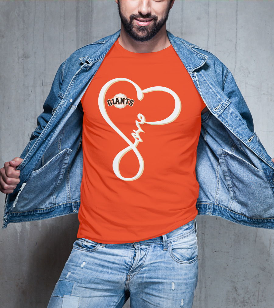 San Francisco Giants Love Heart Script T-Shirt