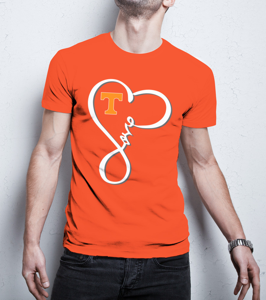 Heart-Shaped Love Tennessee Volunteers T-Shirt