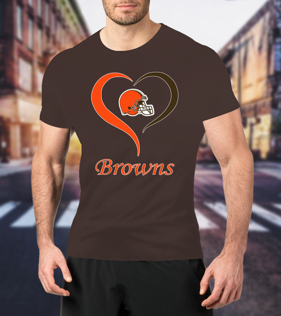 Cleveland Browns Heart Helmet Passion T-Shirt