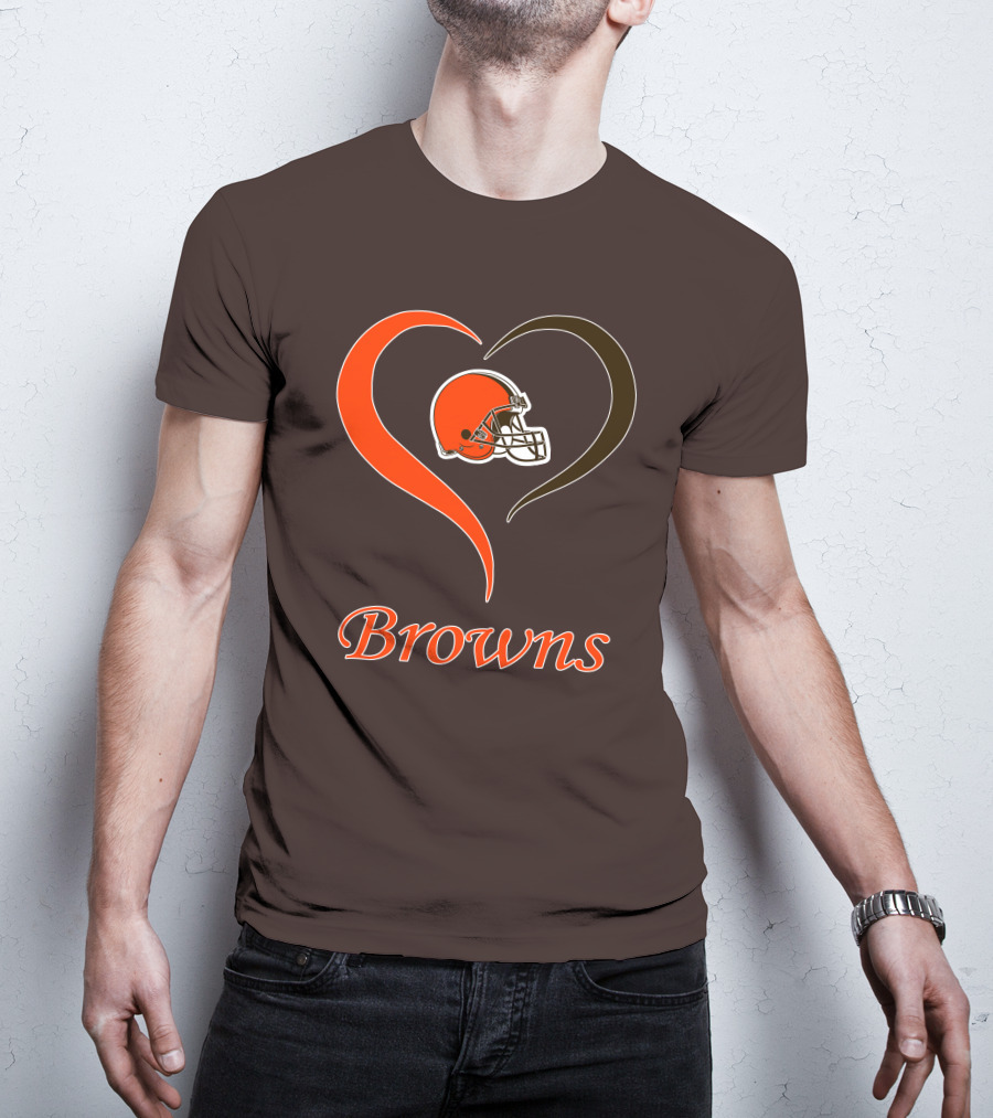 Cleveland Browns Heart Helmet Passion T-Shirt