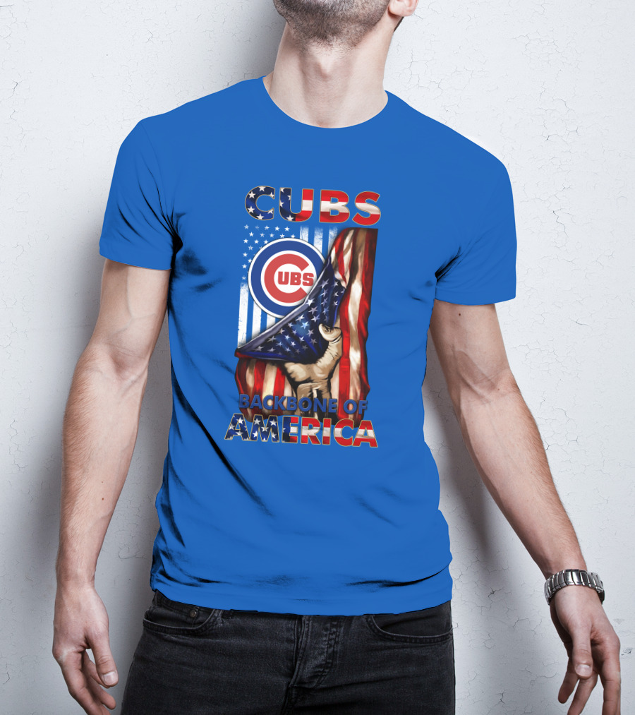 Cubs Backbone Of America American Flag T-Shirt