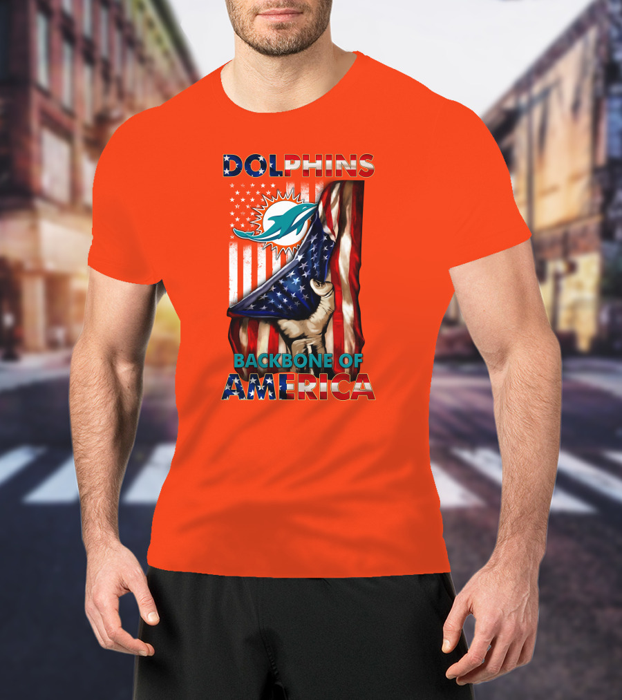 Dolphins Backbone Of America Miami T-Shirt