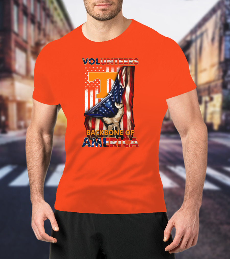 Tennessee Volunteers Backbone Of America Patriotic T-Shirt
