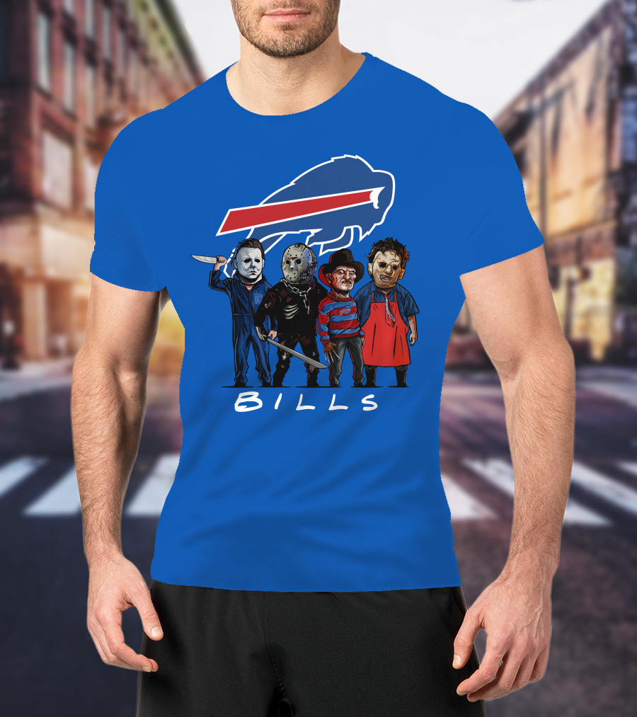 Buffalo Bills Halloween The Slasher Squad Teams Bills T-Shirt