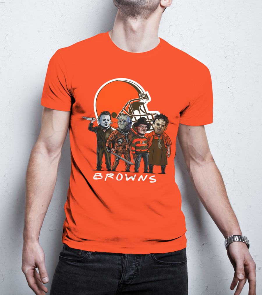 Cleveland Browns Halloween The Slasher Squad Browns T-Shirt