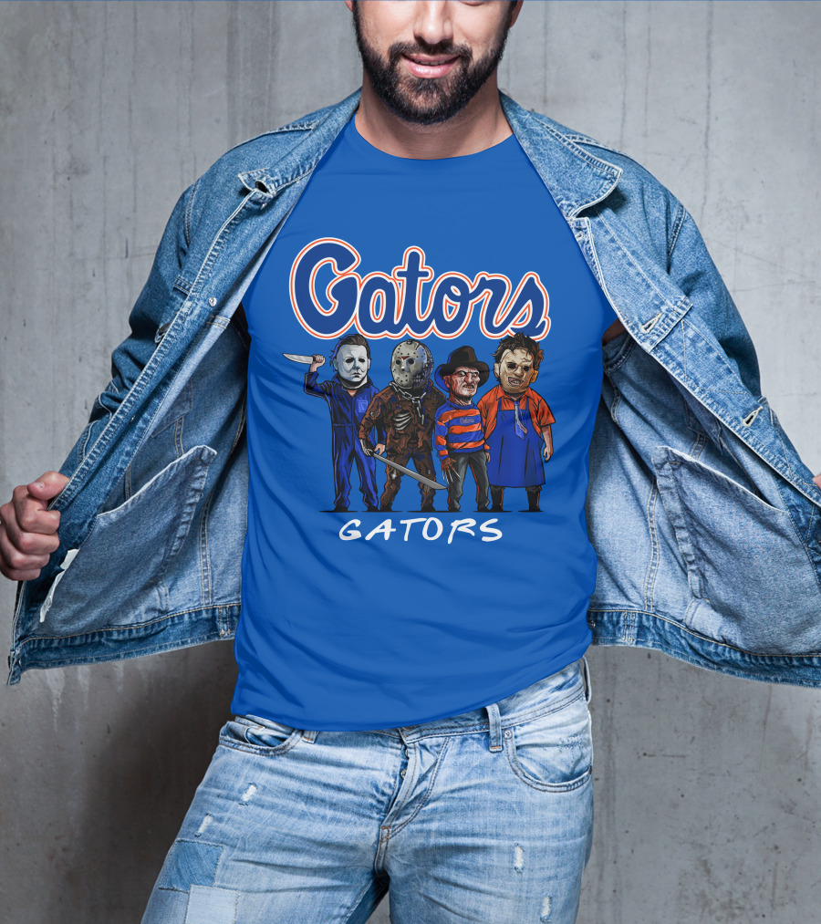 Gators Halloween The Slasher Squad Teams Horror Icons T-Shirt