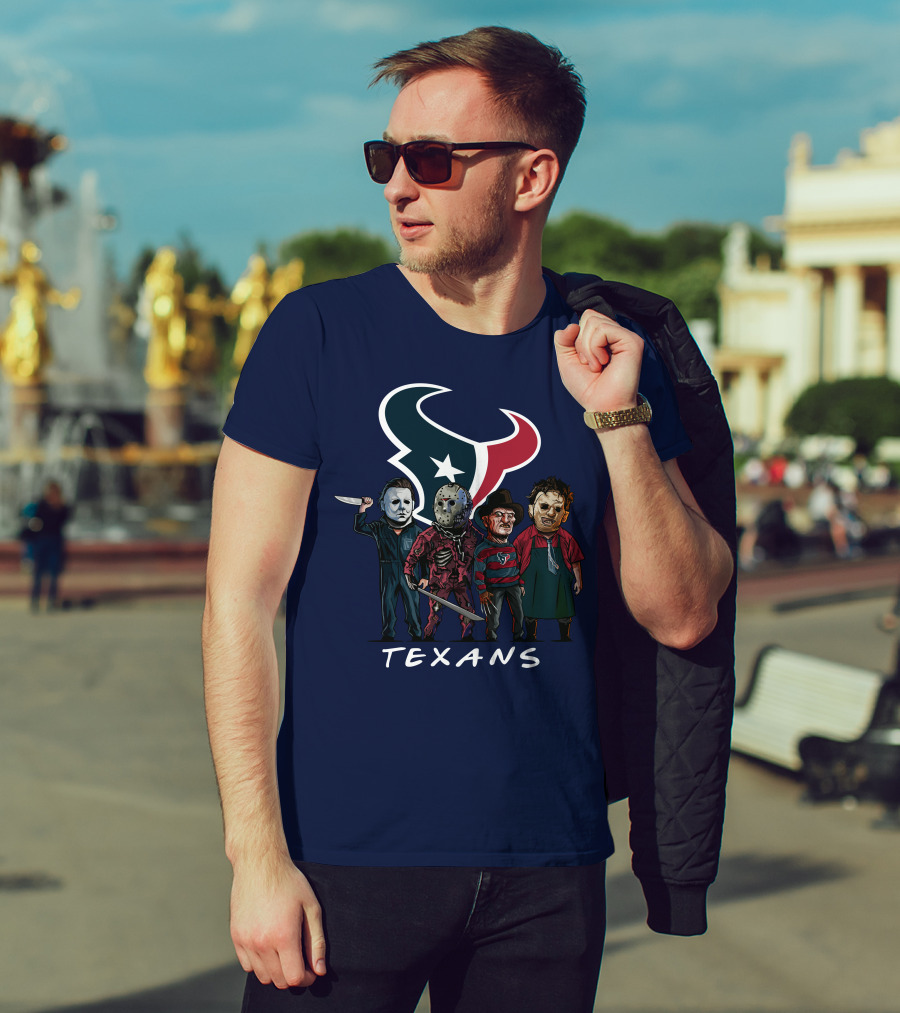 Houston Texans Halloween The Slasher Squad Texans T-Shirt