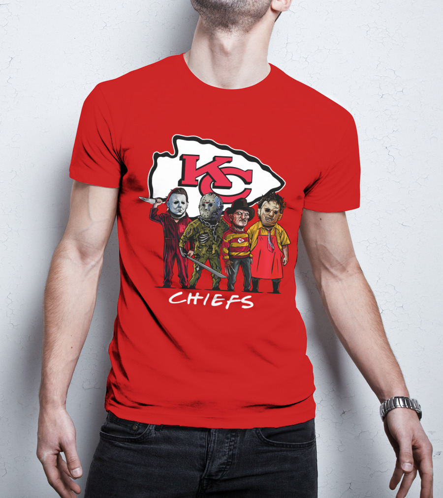 Kansas City Chiefs Halloween Slasher Squad Horror Team T-Shirt