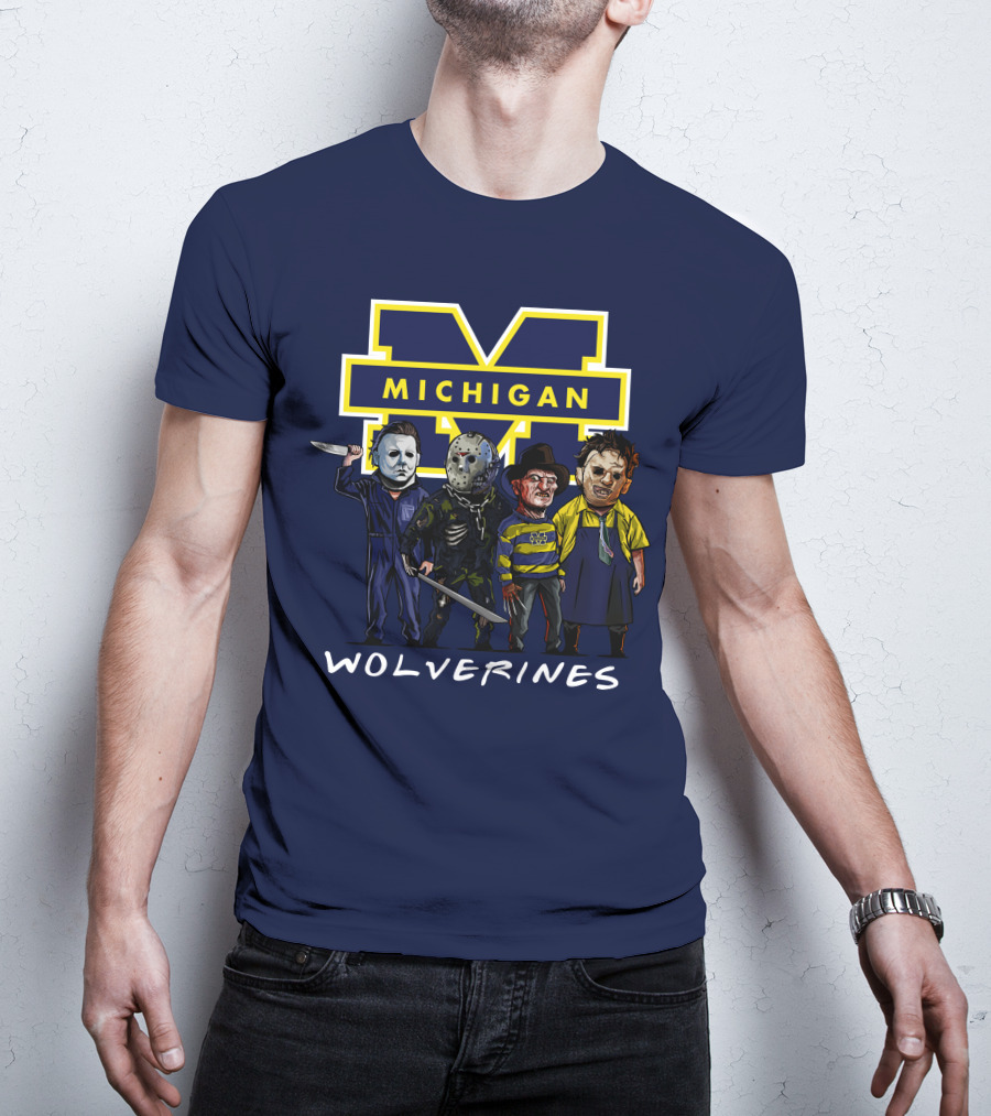 Michigan Wolverines Halloween Slasher Squad Icons M T-Shirt