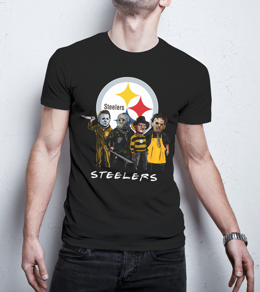 Pittsburgh Steelers Halloween Slasher Squad Team Characters T-Shirt