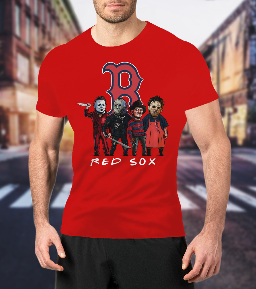 Boston Red Sox Halloween Horror Icons Slasher Squad T-Shirt
