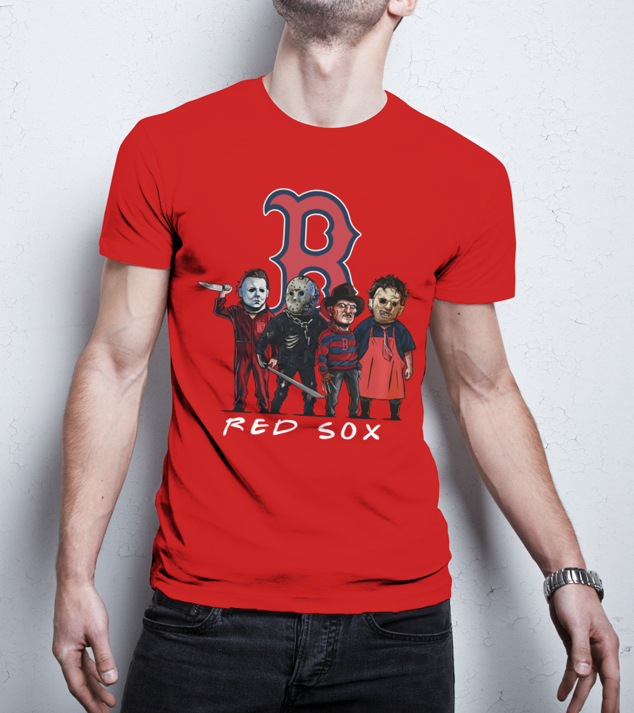 Boston Red Sox Halloween Horror Icons Slasher Squad T-Shirt