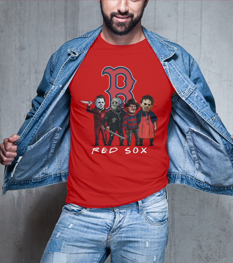 Boston Red Sox Halloween Horror Icons Slasher Squad T-Shirt