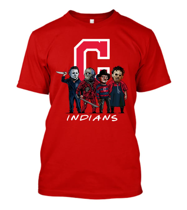 Cleveland Indians Halloween Horror Icons Slashers Crossover T-Shirt