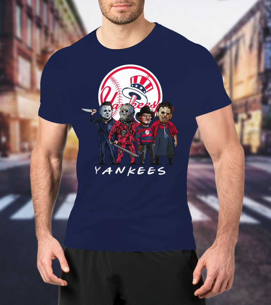 Yankees Halloween The Slasher Squad Teams Yankees T-Shirt