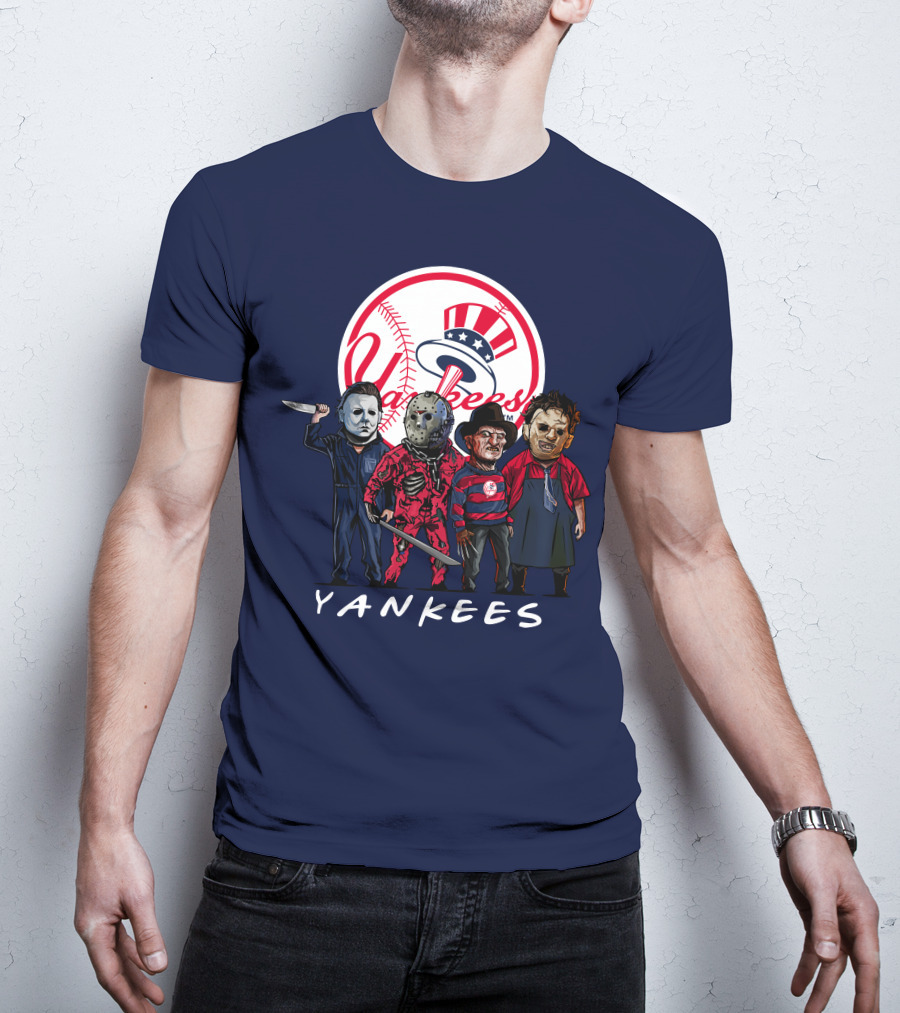 Yankees Halloween The Slasher Squad Teams Yankees T-Shirt