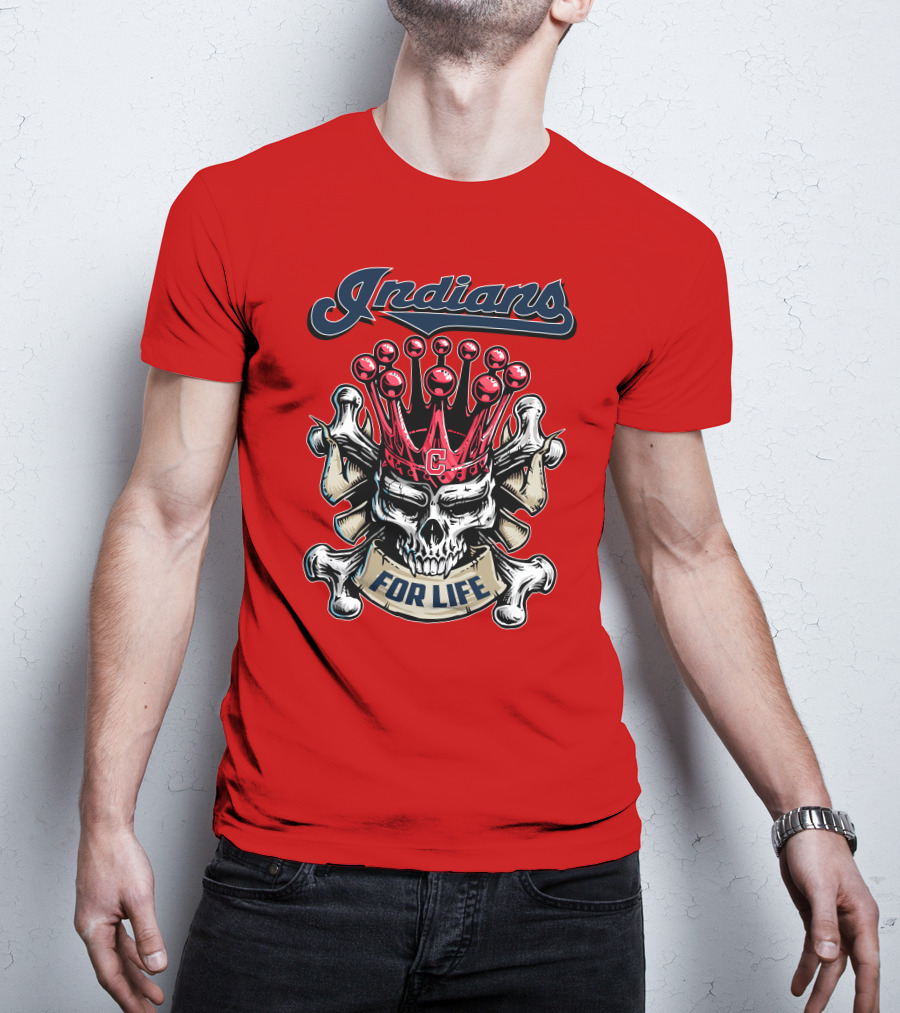 Indians Skull King Crown C For Life T-Shirt
