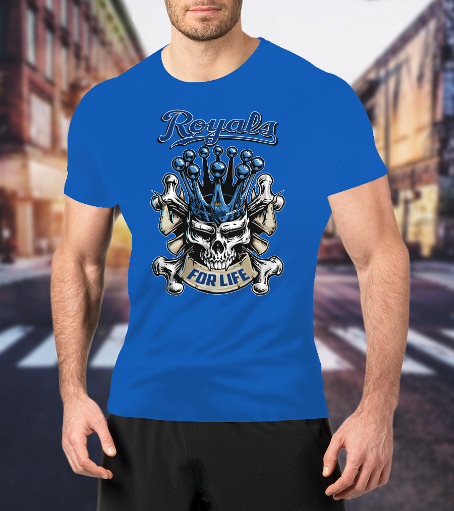 Royals Skull King For Life Kansas City Royals T-Shirt