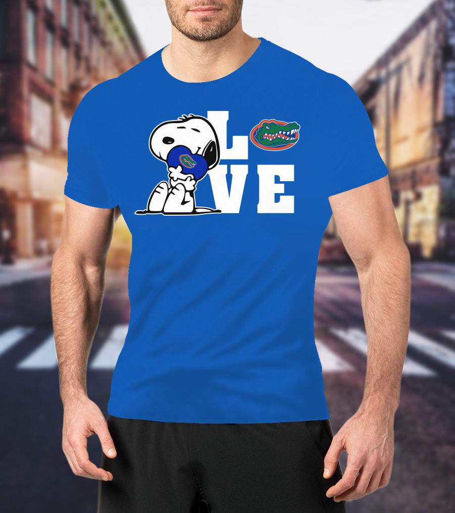 Snoopy Love Florida Gators Peanuts Team Fan Merchandise T-Shirt