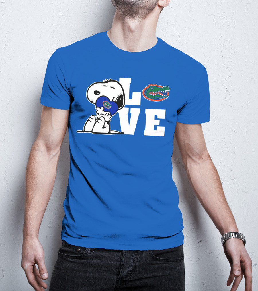 Snoopy Love Florida Gators Peanuts Team Fan Merchandise T-Shirt