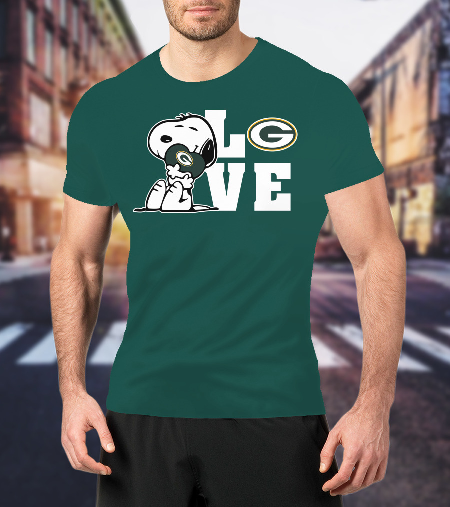 Snoopy Love Green Bay Packers T-Shirt
