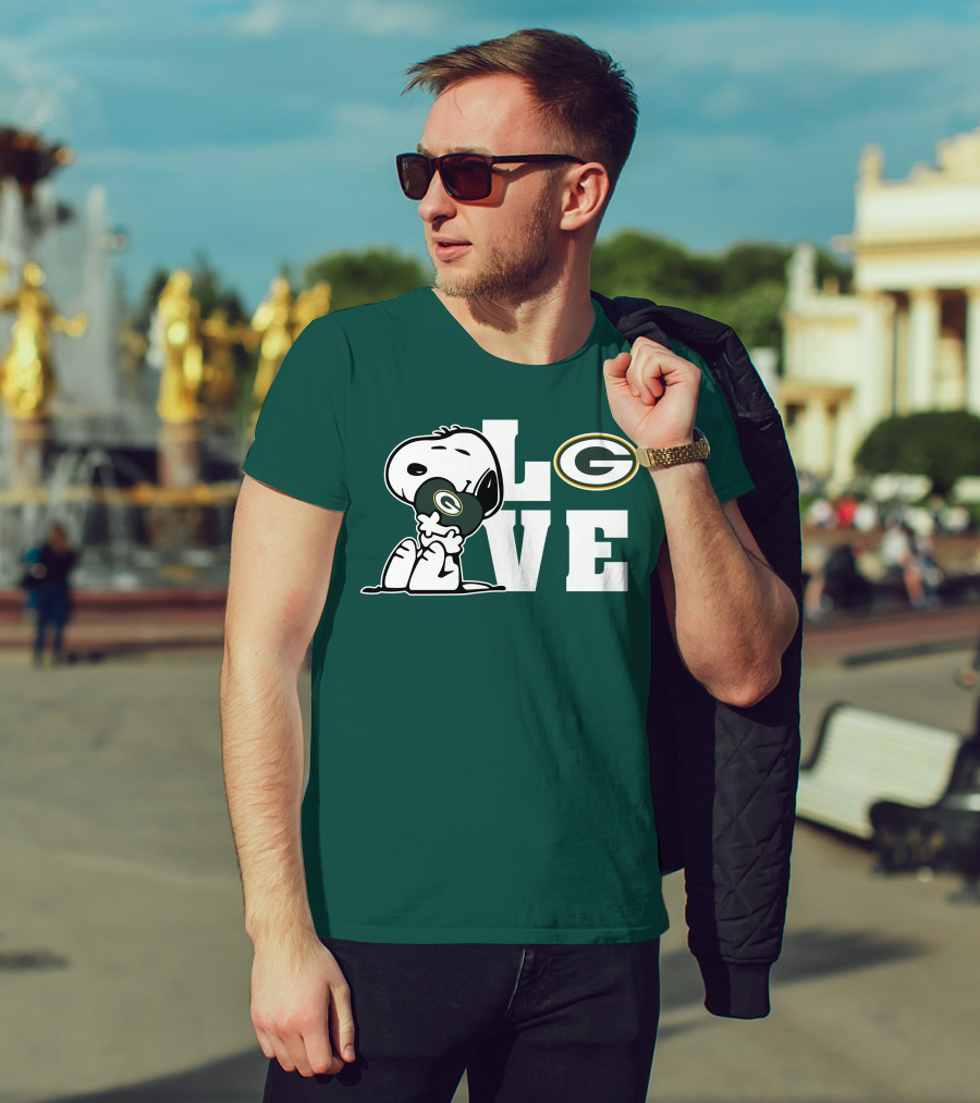 Snoopy Love Green Bay Packers T-Shirt