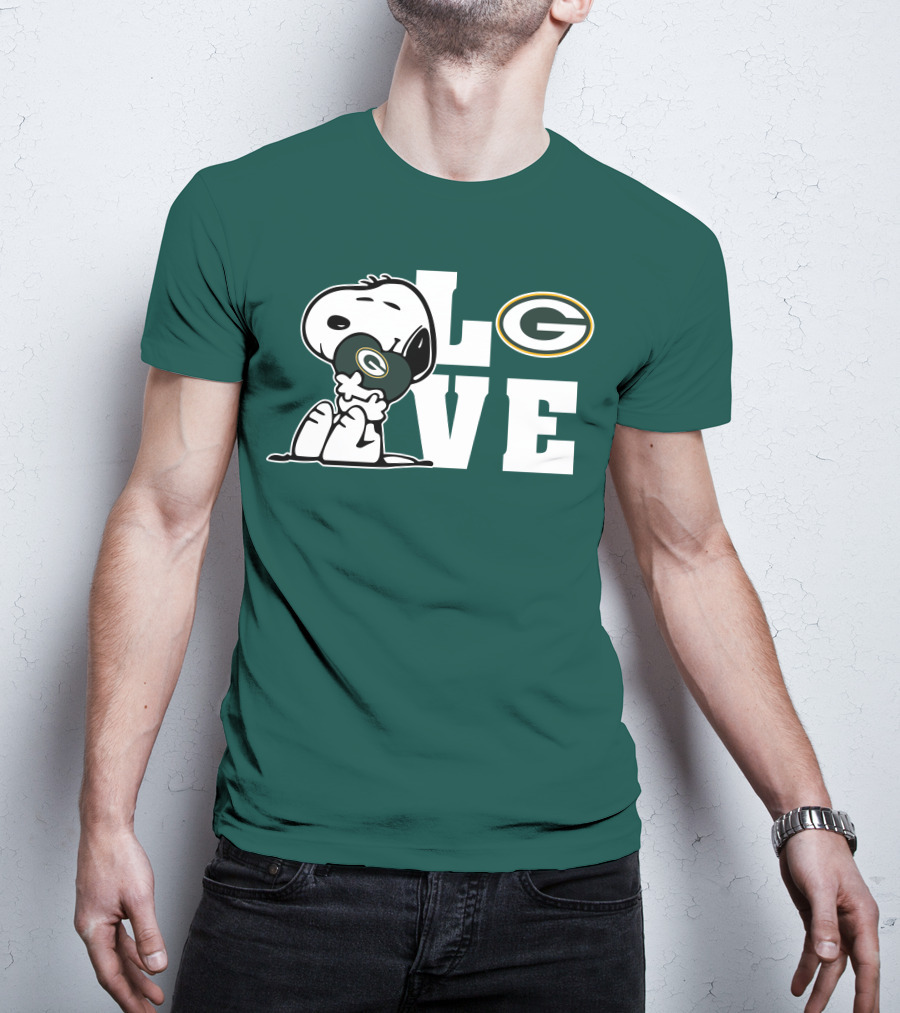 Snoopy Love Green Bay Packers T-Shirt