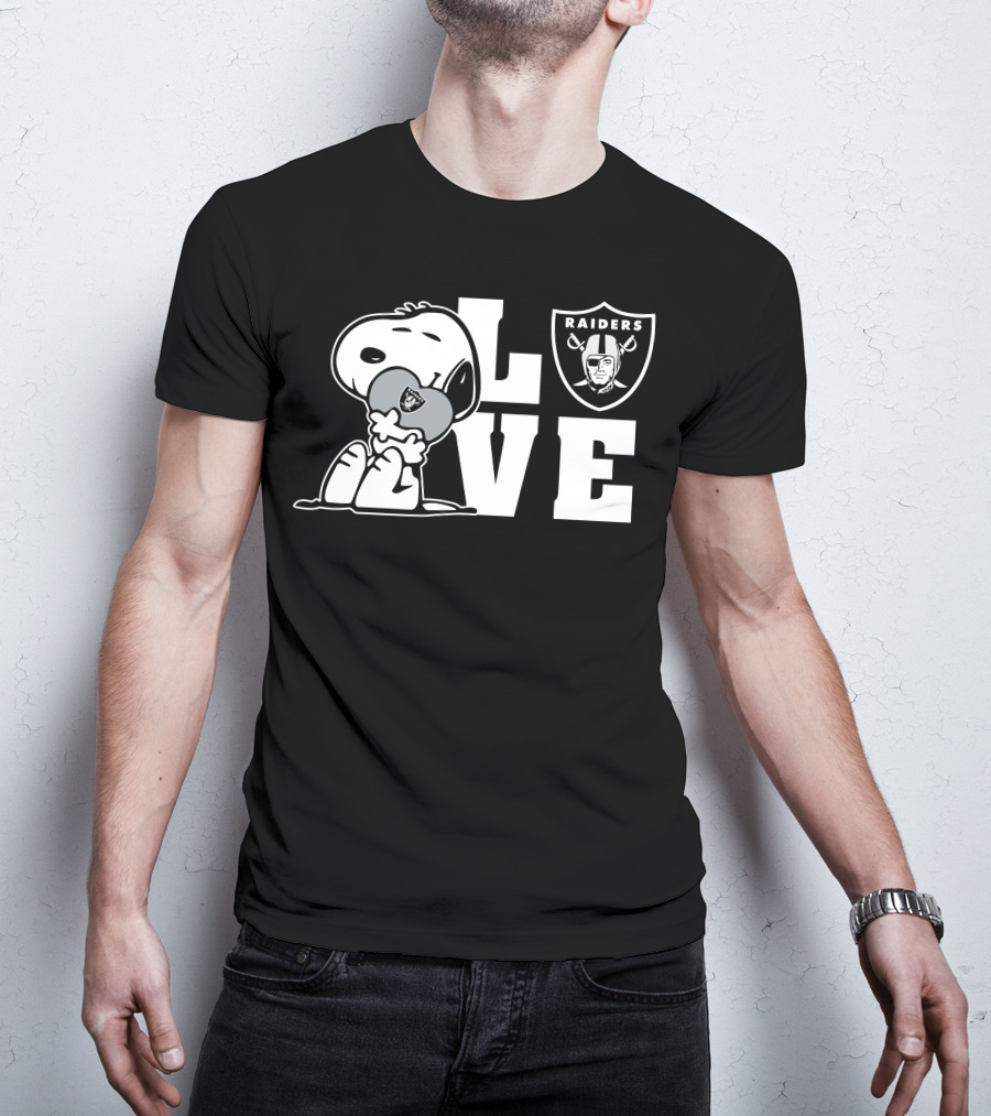 Snoopy Love With Las Vegas Raiders T-Shirt