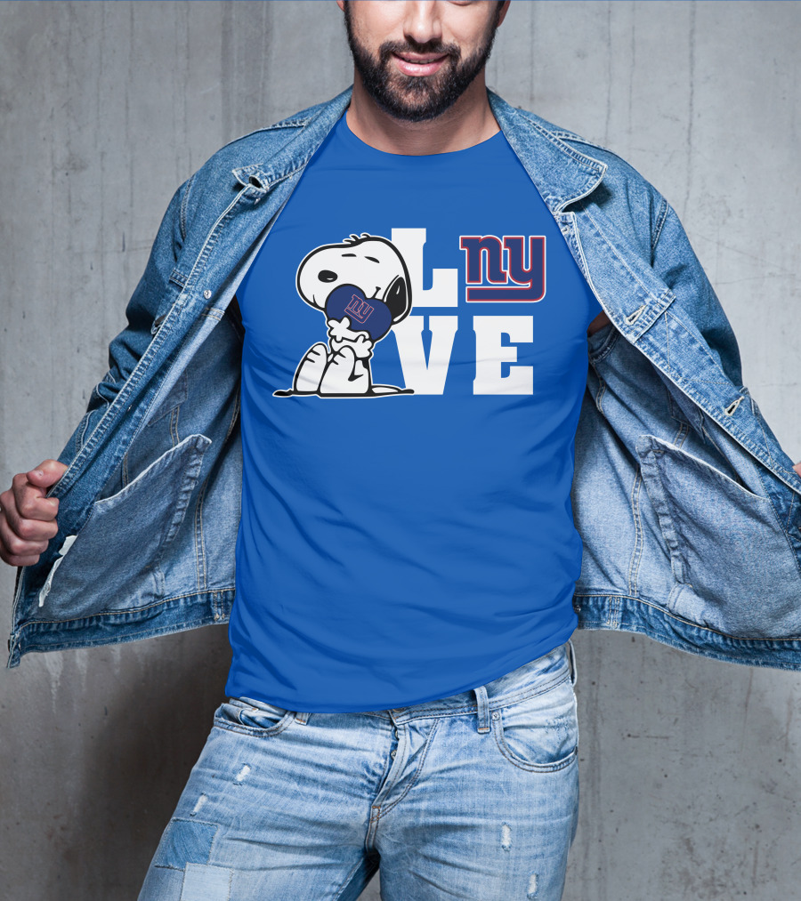 Snoopy L Ve Ny New York Giants T-Shirt
